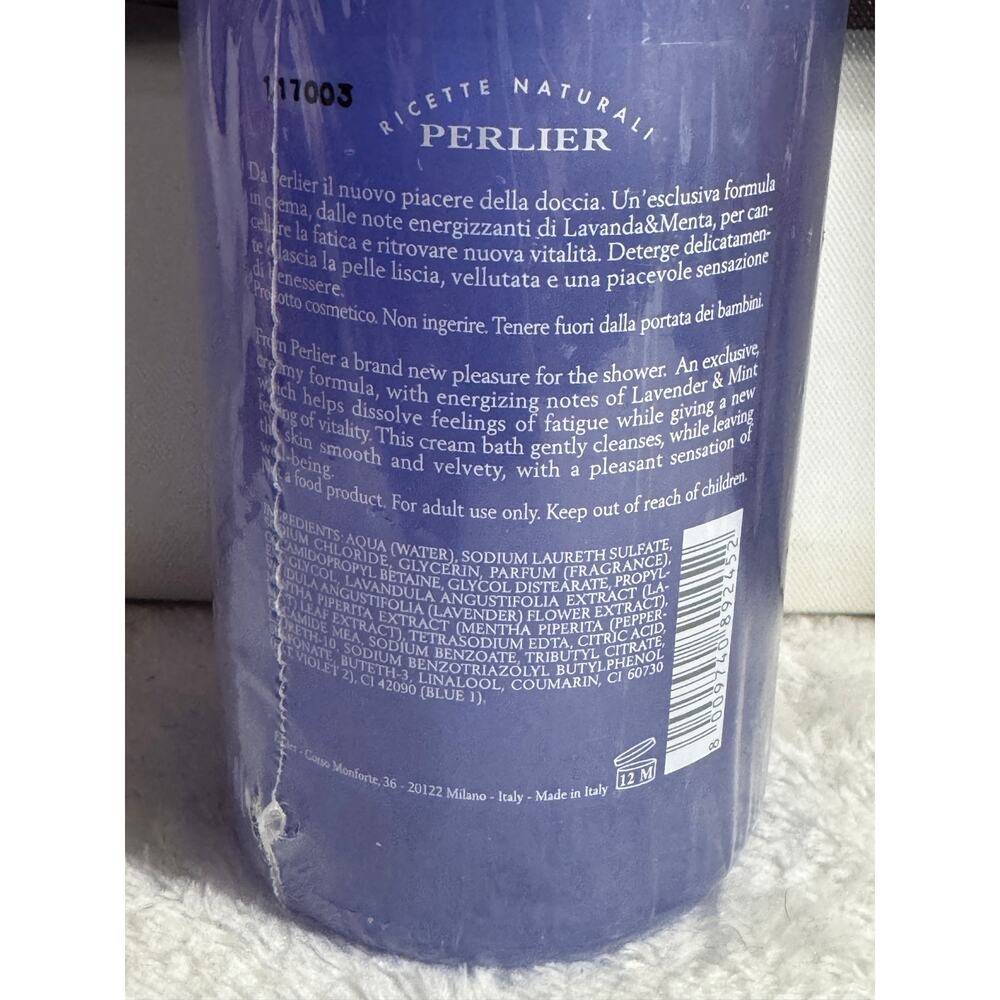 Perlier Lavender and Mint Bath and Shower Cream 16.9fl oz - Picture 3 of 3